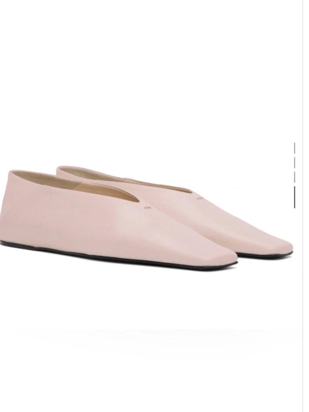 Jil sander pink square toe ballerina flats SZ 35